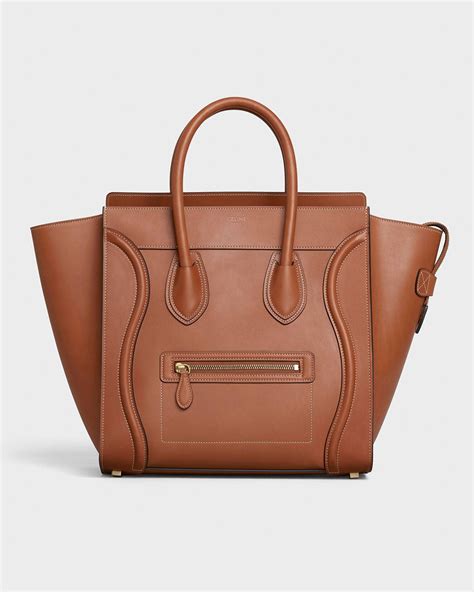 celine micro luggage caramel colour|celeine mini luggage tote.